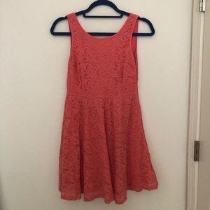 Coral Skater Dress